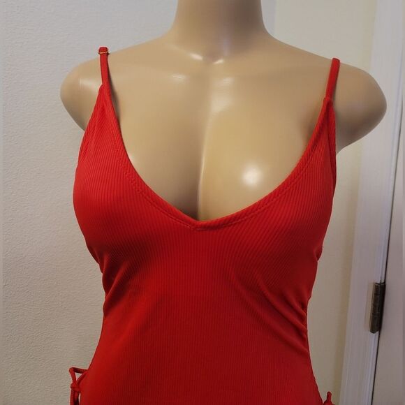 BRAND NEW TIME AND TRU ONE PIECE WOMEN'S DRAWING TIE SIDE TUMMY CONTROL SWIMSUIT - Picture 7 of 15